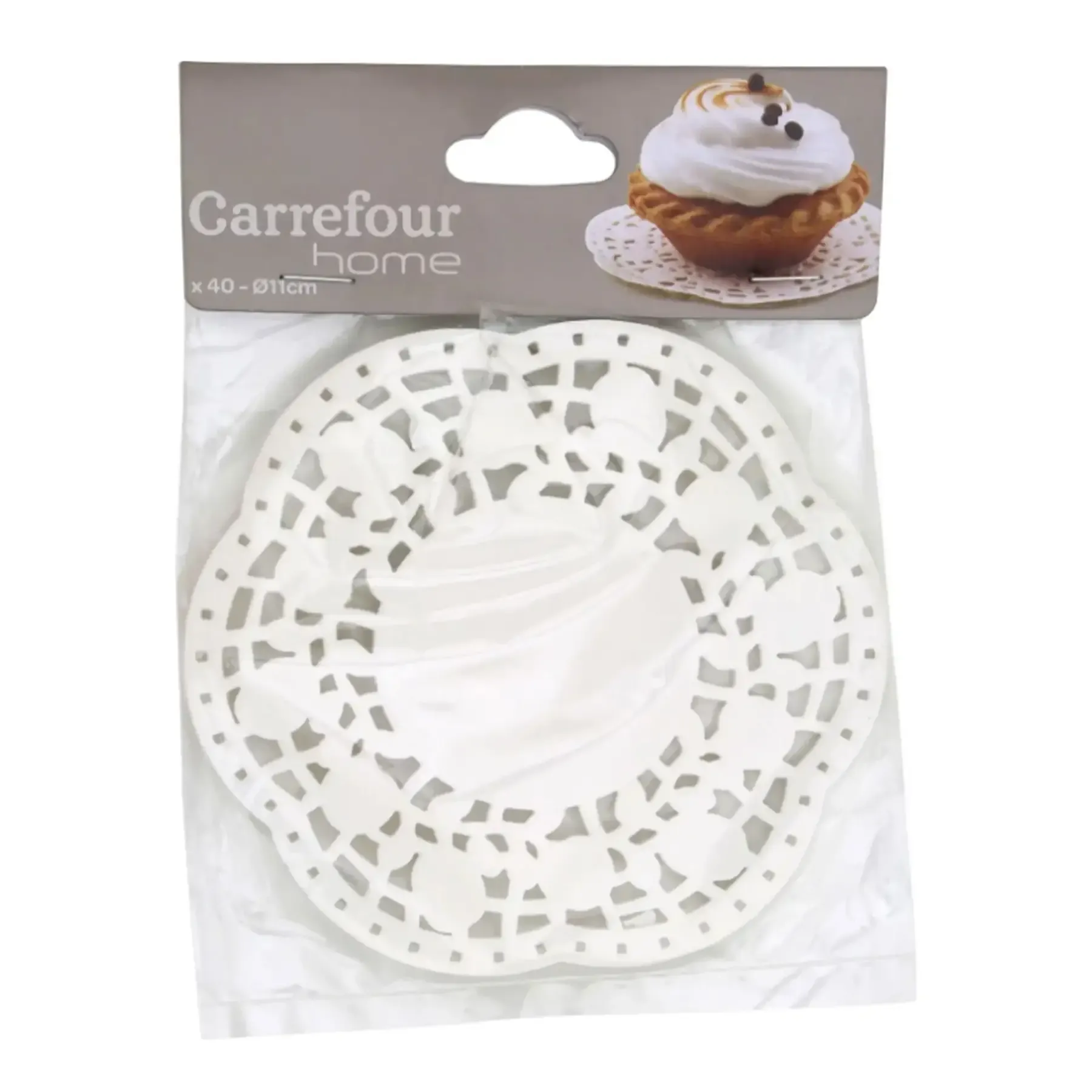 Napperon blanc Ø11 cm